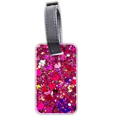 Pink Glitter, Cute, Girly, Glitter, Pink, Purple, Sparkle Luggage Tag (two Sides)