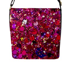 Pink Glitter, Cute, Girly, Glitter, Pink, Purple, Sparkle Flap Closure Messenger Bag (l) by nateshop