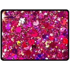 Pink Glitter, Cute, Girly, Glitter, Pink, Purple, Sparkle Two Sides Fleece Blanket (large) by nateshop