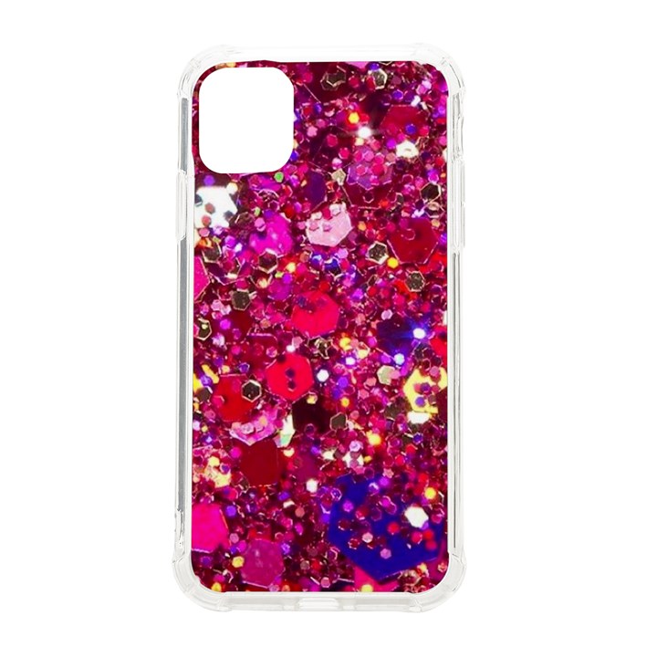 Pink Glitter, Cute, Girly, Glitter, Pink, Purple, Sparkle iPhone 11 TPU UV Print Case