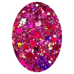 Pink Glitter, Cute, Girly, Glitter, Pink, Purple, Sparkle Uv Print Acrylic Ornament Oval by nateshop