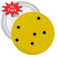 Punch Hole, Black Hole 3  Buttons (10 Pack)  by nateshop