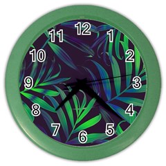 Tree Leaves Color Wall Clock by nateshop