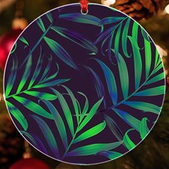 Tree Leaves Uv Print Acrylic Ornament Round by nateshop