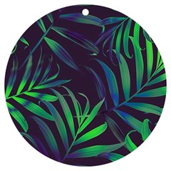 Tree Leaves Uv Print Acrylic Ornament Round by nateshop