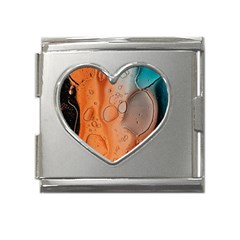 Water Screen Mega Link Heart Italian Charm (18mm) by nateshop