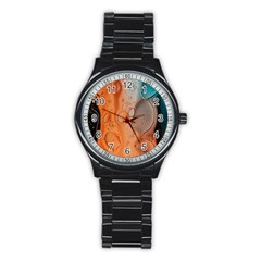 Water Screen Stainless Steel Round Watch by nateshop