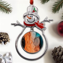 Water Screen Metal Snowman Ornament by nateshop