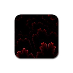 Amoled Red N Black Rubber Square Coaster (4 Pack) by nateshop