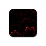 Amoled Red N Black Rubber Square Coaster (4 pack) Front