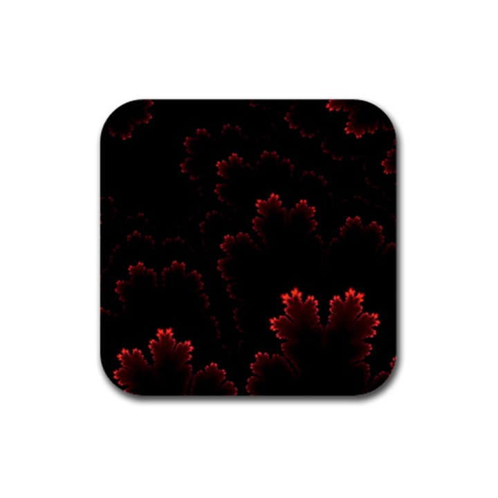 Amoled Red N Black Rubber Square Coaster (4 pack)