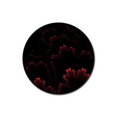 Amoled Red N Black Rubber Coaster (round) by nateshop