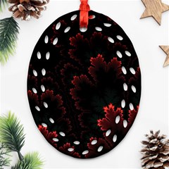 Amoled Red N Black Oval Filigree Ornament (two Sides) by nateshop