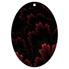 Amoled Red N Black Uv Print Acrylic Ornament Oval by nateshop