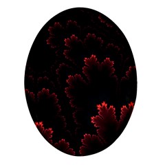 Amoled Red N Black Oval Glass Fridge Magnet (4 Pack) by nateshop