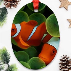 Fish Oval Ornament (two Sides) by nateshop