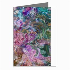 Abstract Waves Greeting Card by kaleidomarblingart