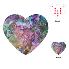 Abstract Waves Playing Cards Single Design (heart) by kaleidomarblingart