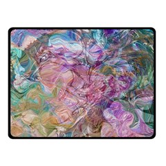 Abstract Waves Fleece Blanket (small) by kaleidomarblingart