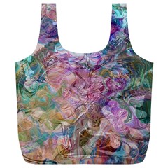 Abstract Waves Full Print Recycle Bag (xl) by kaleidomarblingart