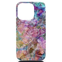 Abstract Waves Iphone 14 Pro Black Uv Print Case by kaleidomarblingart