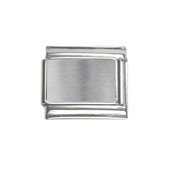 Aluminum Textures, Horizontal Metal Texture, Gray Metal Plate Italian Charm (9mm) by nateshop