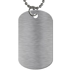 Aluminum Textures, Horizontal Metal Texture, Gray Metal Plate Dog Tag (one Side) by nateshop