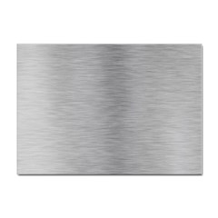 Aluminum Textures, Horizontal Metal Texture, Gray Metal Plate Sticker A4 (100 Pack) by nateshop