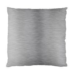 Aluminum Textures, Horizontal Metal Texture, Gray Metal Plate Standard Cushion Case (one Side) by nateshop