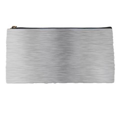 Aluminum Textures, Horizontal Metal Texture, Gray Metal Plate Pencil Case by nateshop