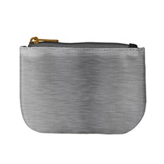 Aluminum Textures, Horizontal Metal Texture, Gray Metal Plate Mini Coin Purse by nateshop