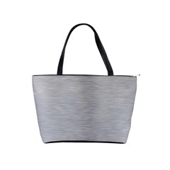 Aluminum Textures, Horizontal Metal Texture, Gray Metal Plate Classic Shoulder Handbag by nateshop