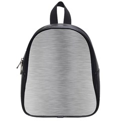 Aluminum Textures, Horizontal Metal Texture, Gray Metal Plate School Bag (small) by nateshop