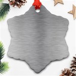 Aluminum Textures, Horizontal Metal Texture, Gray Metal Plate Snowflake Ornament (Two Sides) Front