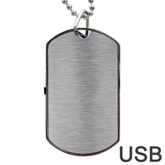 Aluminum Textures, Horizontal Metal Texture, Gray Metal Plate Dog Tag Usb Flash (one Side) by nateshop