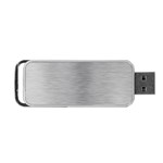 Aluminum Textures, Horizontal Metal Texture, Gray Metal Plate Portable USB Flash (Two Sides) Front