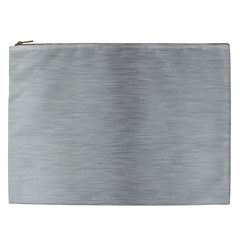 Aluminum Textures, Horizontal Metal Texture, Gray Metal Plate Cosmetic Bag (xxl) by nateshop