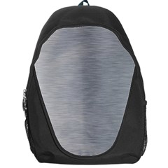 Aluminum Textures, Horizontal Metal Texture, Gray Metal Plate Backpack Bag by nateshop