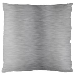 Aluminum Textures, Horizontal Metal Texture, Gray Metal Plate Large Premium Plush Fleece Cushion Case (one Side)