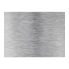 Aluminum Textures, Horizontal Metal Texture, Gray Metal Plate Two Sides Premium Plush Fleece Blanket (mini) by nateshop