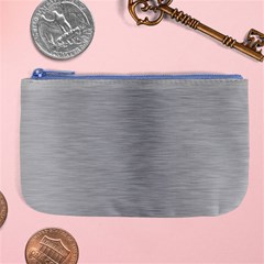 Aluminum Textures, Horizontal Metal Texture, Gray Metal Plate Large Coin Purse by nateshop