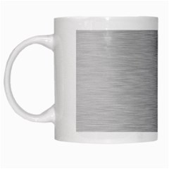 Aluminum Textures, Horizontal Metal Texture, Gray Metal Plate White Mug by nateshop