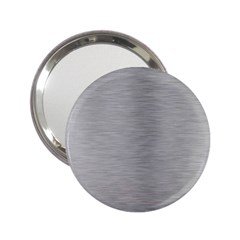 Aluminum Textures, Horizontal Metal Texture, Gray Metal Plate 2 25  Handbag Mirrors by nateshop