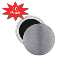 Aluminum Textures, Horizontal Metal Texture, Gray Metal Plate 1 75  Magnets (10 Pack)  by nateshop