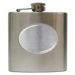 Aluminum Textures, Horizontal Metal Texture, Gray Metal Plate Hip Flask (6 Oz) by nateshop