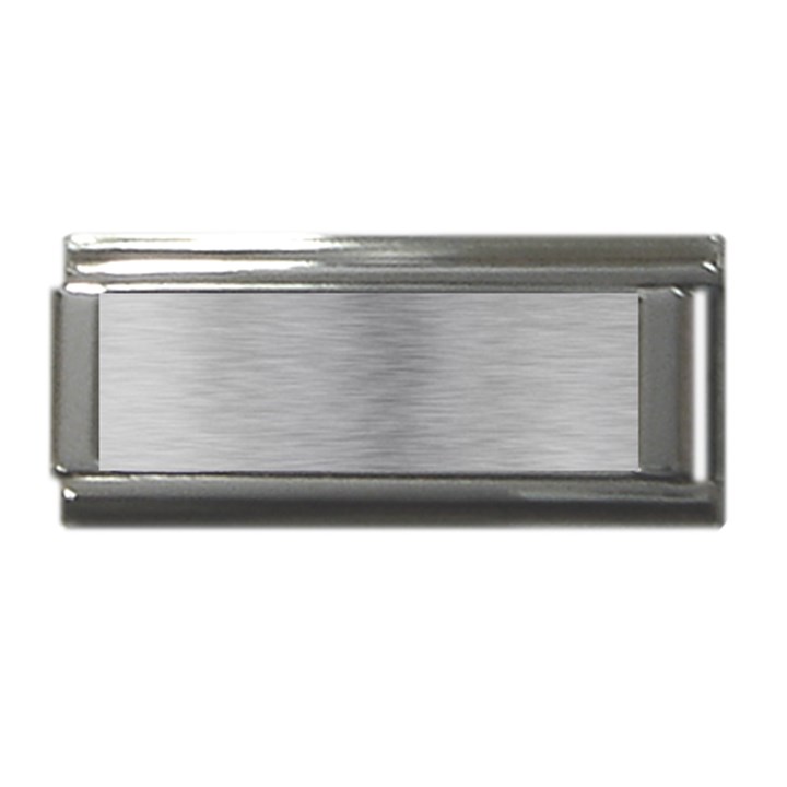 Aluminum Textures, Horizontal Metal Texture, Gray Metal Plate Superlink Italian Charm (9mm)