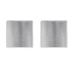 Aluminum Textures, Horizontal Metal Texture, Gray Metal Plate Cufflinks (square) by nateshop