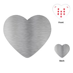 Aluminum Textures, Horizontal Metal Texture, Gray Metal Plate Playing Cards Single Design (heart) by nateshop