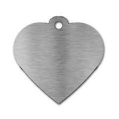 Aluminum Textures, Horizontal Metal Texture, Gray Metal Plate Dog Tag Heart (one Side) by nateshop