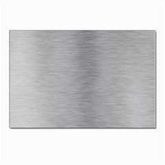 Aluminum Textures, Horizontal Metal Texture, Gray Metal Plate Postcards 5  X 7  (pkg Of 10) by nateshop